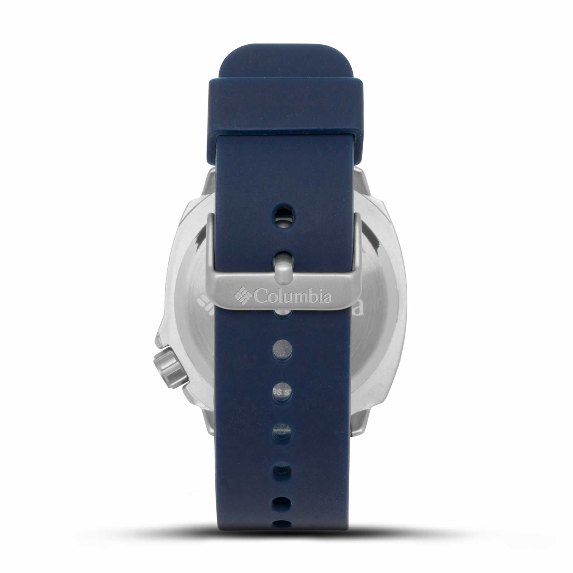 WatchColumbia Watch Delta Ridge Steel Colour Blue Dial Blue Silicone Strap