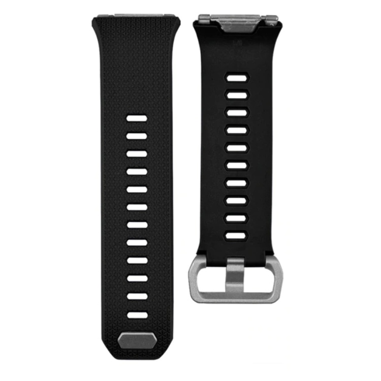 Fitbit Ionic compatible black straps, available in sizes S and L.