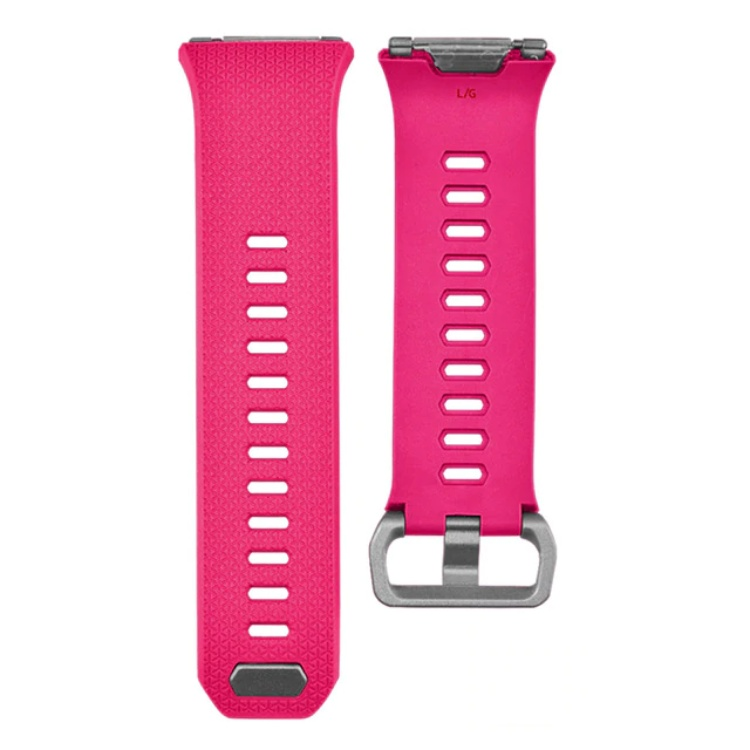 Fitbit Ionic compatible pink strap in large size, durable and stylish.