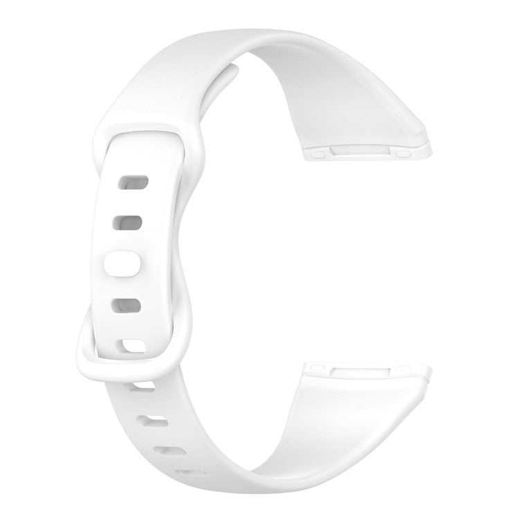 Fitbit Versa 4 compatible white strap, available in sizes S and L, designed for comfort and durability.