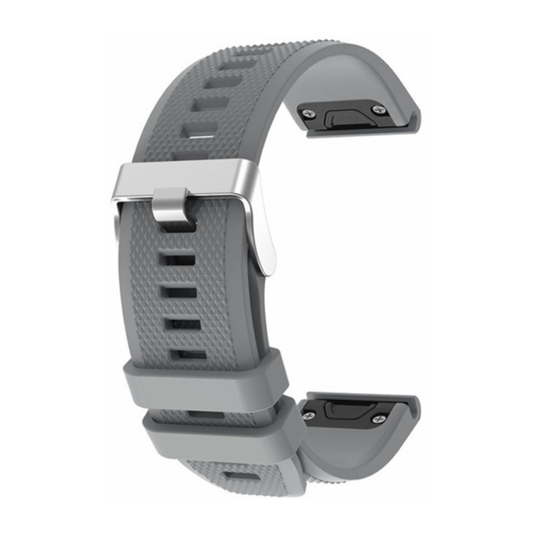 Premium compatible strap for Garmin Quatix 5 Sapphire fitness tracker in grey.