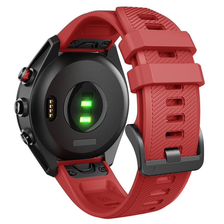 Garmin Approach S62 compatible red watch strap with quick release.