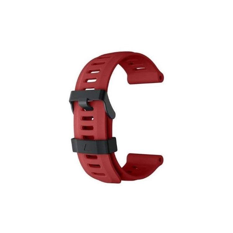 Red silicone strap with black buckle for Garmin Fenix 3 and Fenix 3HR.
