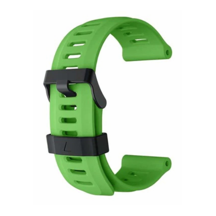 Silicone strap with black buckle for Garmin Fenix 3 and 3HR in green.