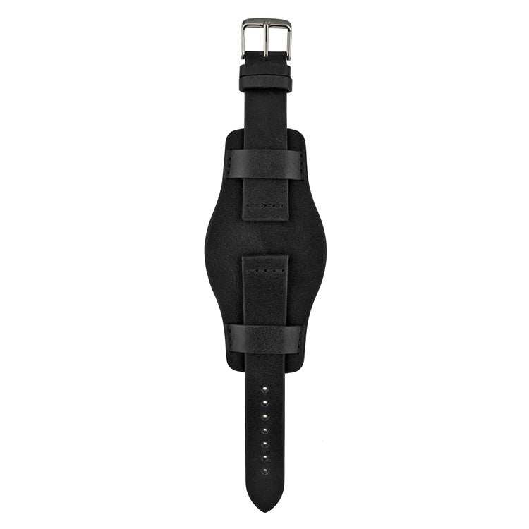 Premium Leather Bund Watch Strap – Military Style