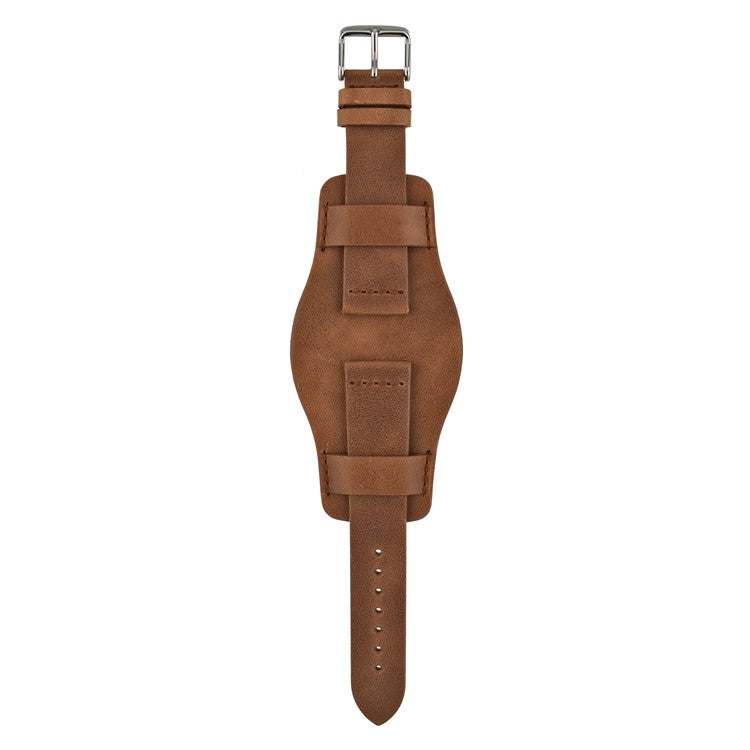 Premium Leather Bund Watch Strap – Military Style