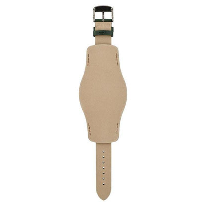 Premium Leather Bund Watch Strap – Military Style