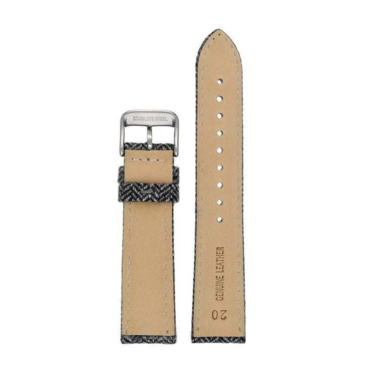 Premium Tweed Wool Watch Strap with Leather Lining