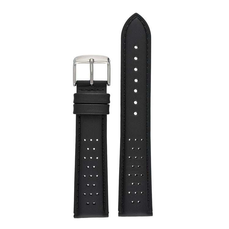 Smooth Perforated Leather Watch Strap – Sporty Style