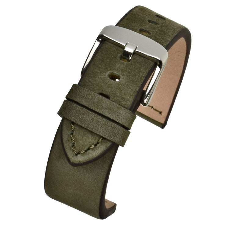 Smooth Handmade Padded Leather Strap (20mm–24mm)