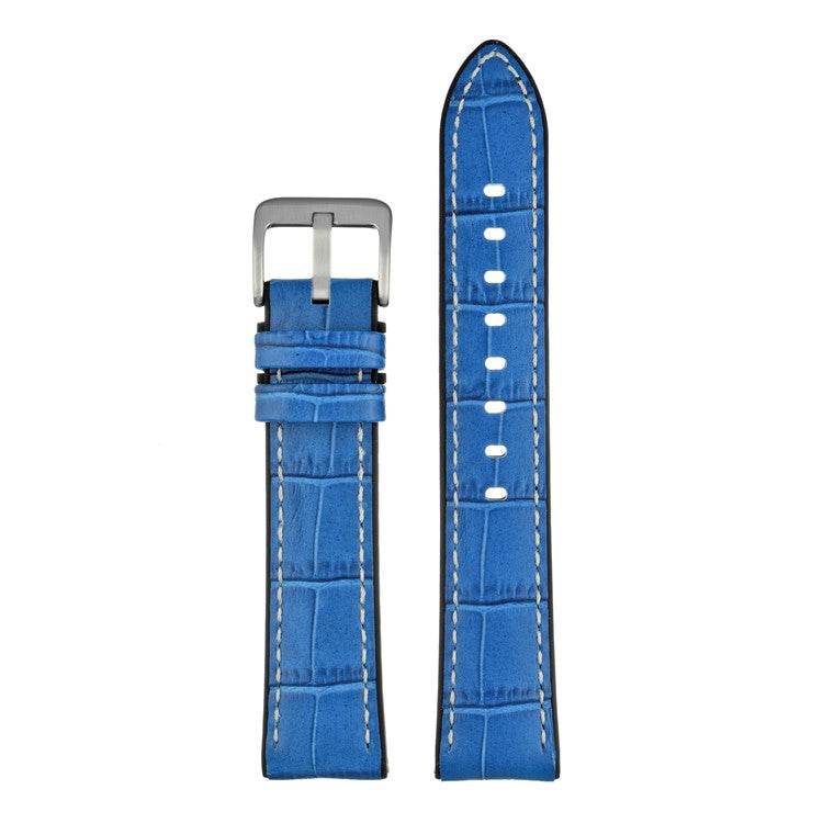 Active Alligator Grain Leather & Rubber Watch Strap