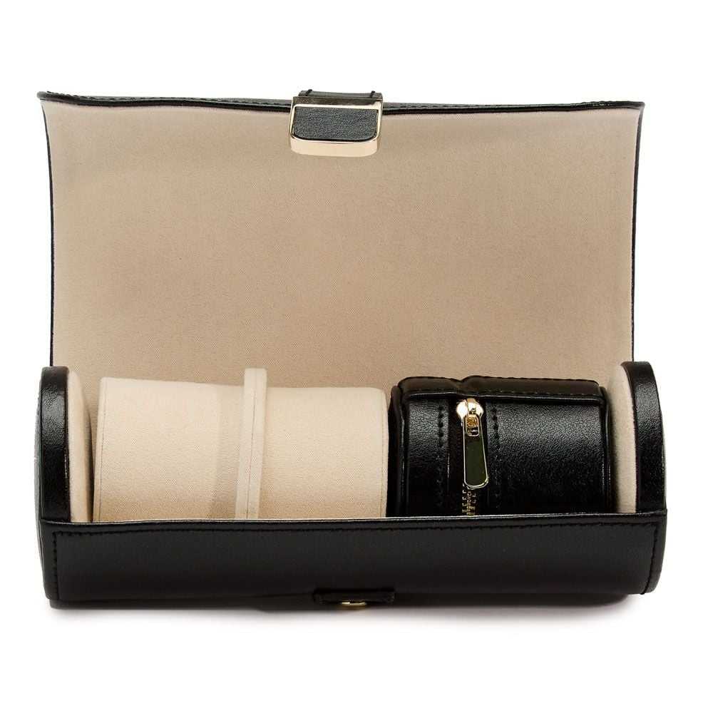 Palermo Leather Watch & Jewellery Roll – 2 Slot