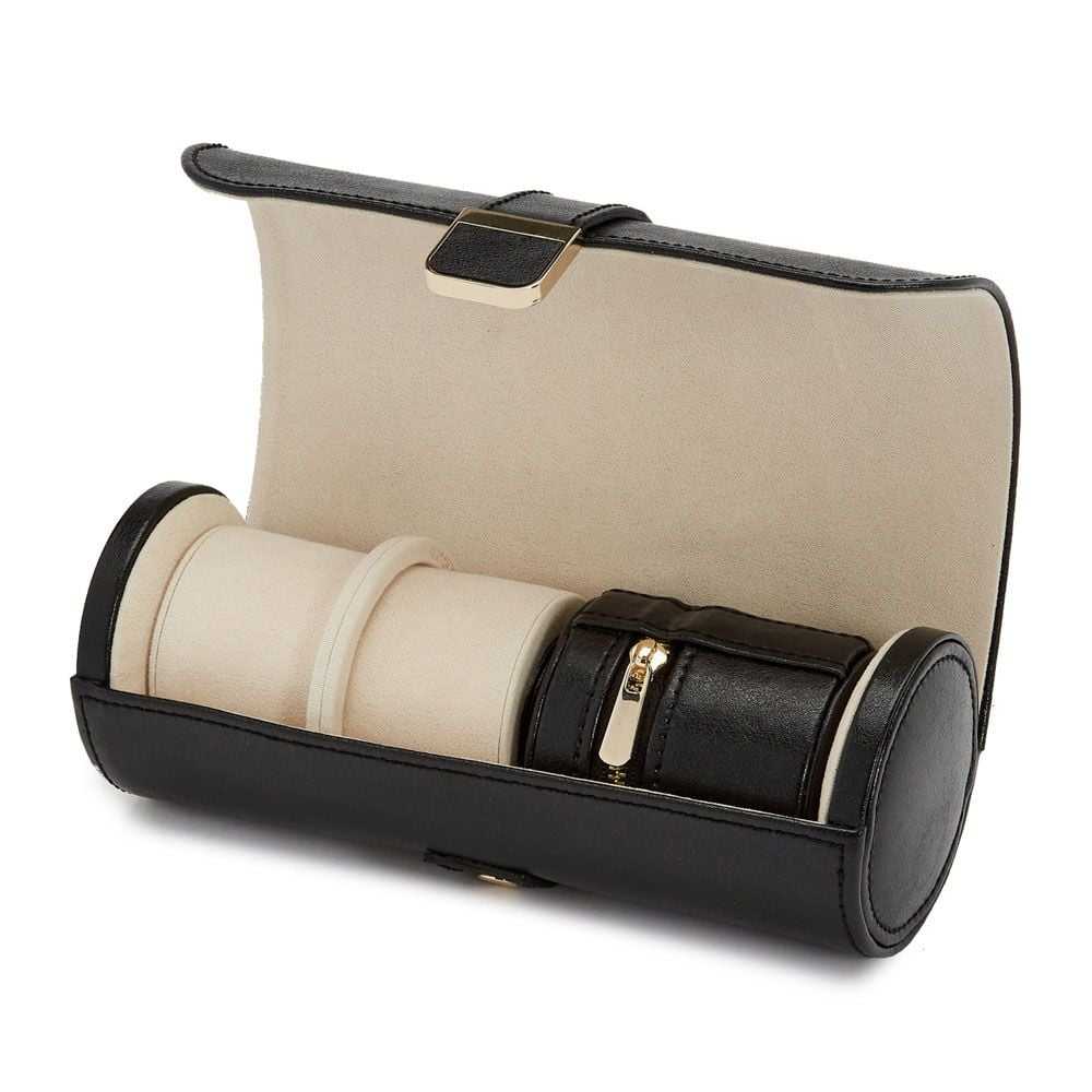 Palermo Leather Watch & Jewellery Roll – 2 Slot