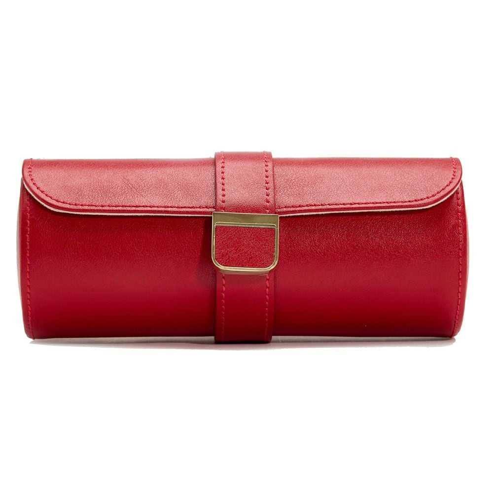 Palermo Double Watch Roll & Jewellery Pouch – Red