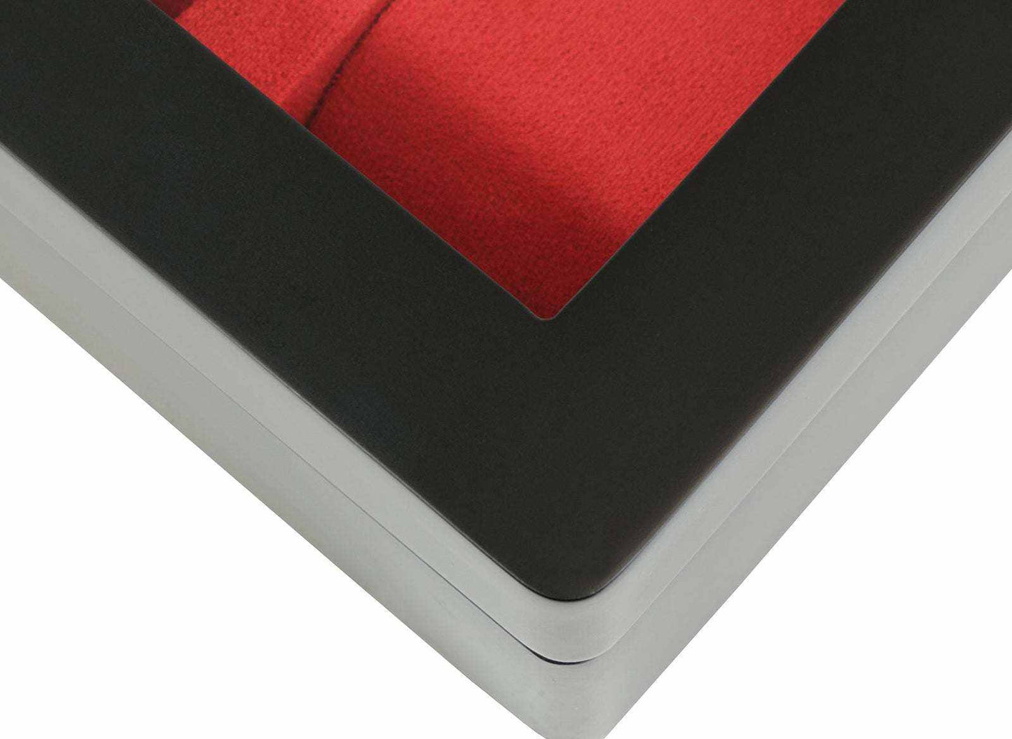 8 Slot Black Wooden Watch Box with Red Velvet Lining watch boxKennett Great Britain